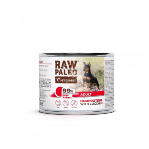 RAW PALEO DOG BEEF RABBIT konservi suņiem Liellops, trusis 200g